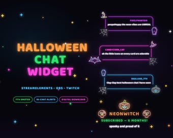 ハロウィンチャットウィジェットTwitch、ホラーチャットウィジェット