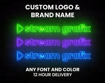 Letrero de neón personalizado, etiqueta de jugador personalizada, letrero de neón personalizado, regalo para gamers, superposición de Twitch, descarga digital