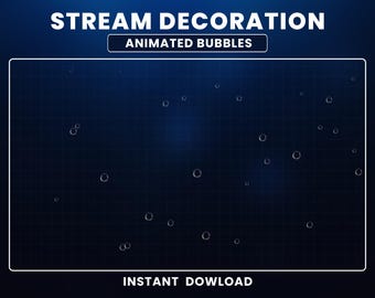 Superposición de burbujas animadas para Twitch, superposición de burbujas para streaming, decoración para streaming