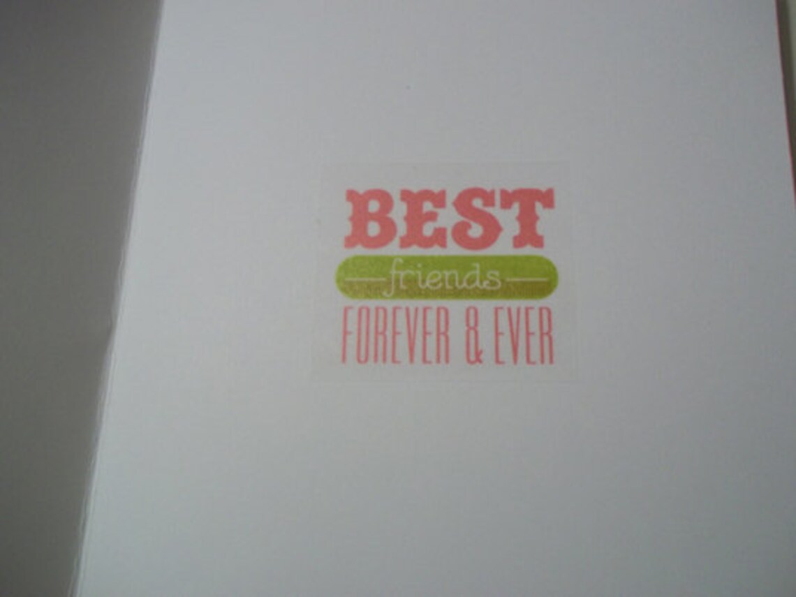 Best Friends Forever Card Case Fabric Brown