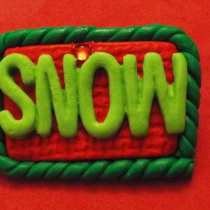 Christmas Pin &quot;Snow&quot; Resin Pin NEW