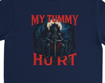My Tummy Hurt Medieval Dark Fantasy Knight Heavyweight Unisex Crewneck T-shirt