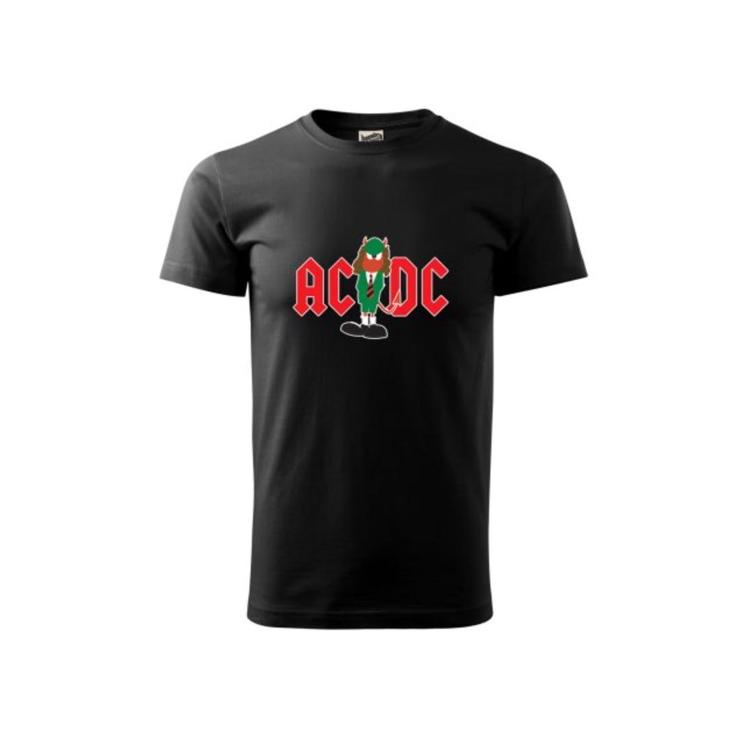 AC/DC Cartoon Angus Tee, Funny Comic Style Band Shirt, Playful Rock ...