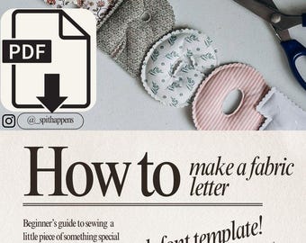 Cómo hacer una letra de tela CON plantilla de letra ARCHIVO DIGITAL