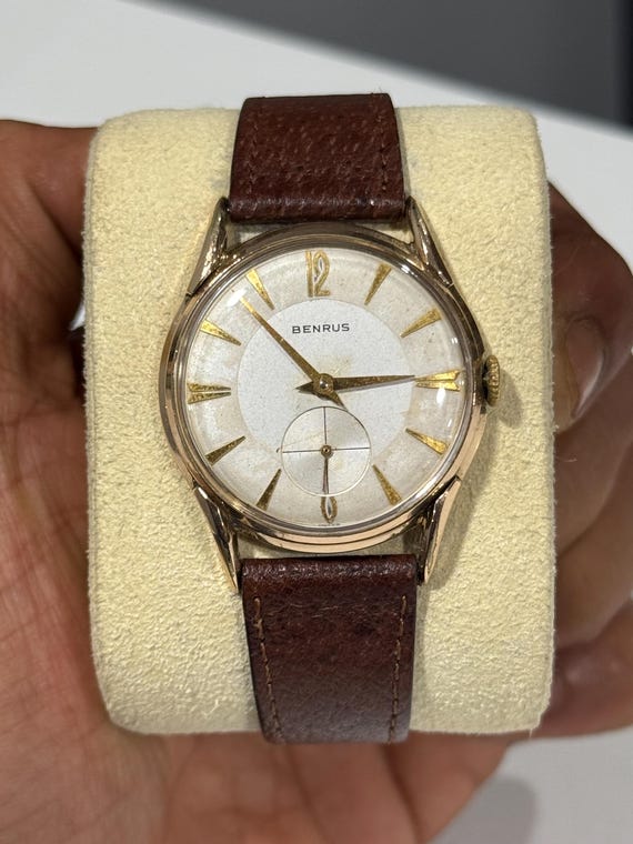 Vintage Benrus Mechanical Watch 1950s | Gold-tone Case | Small