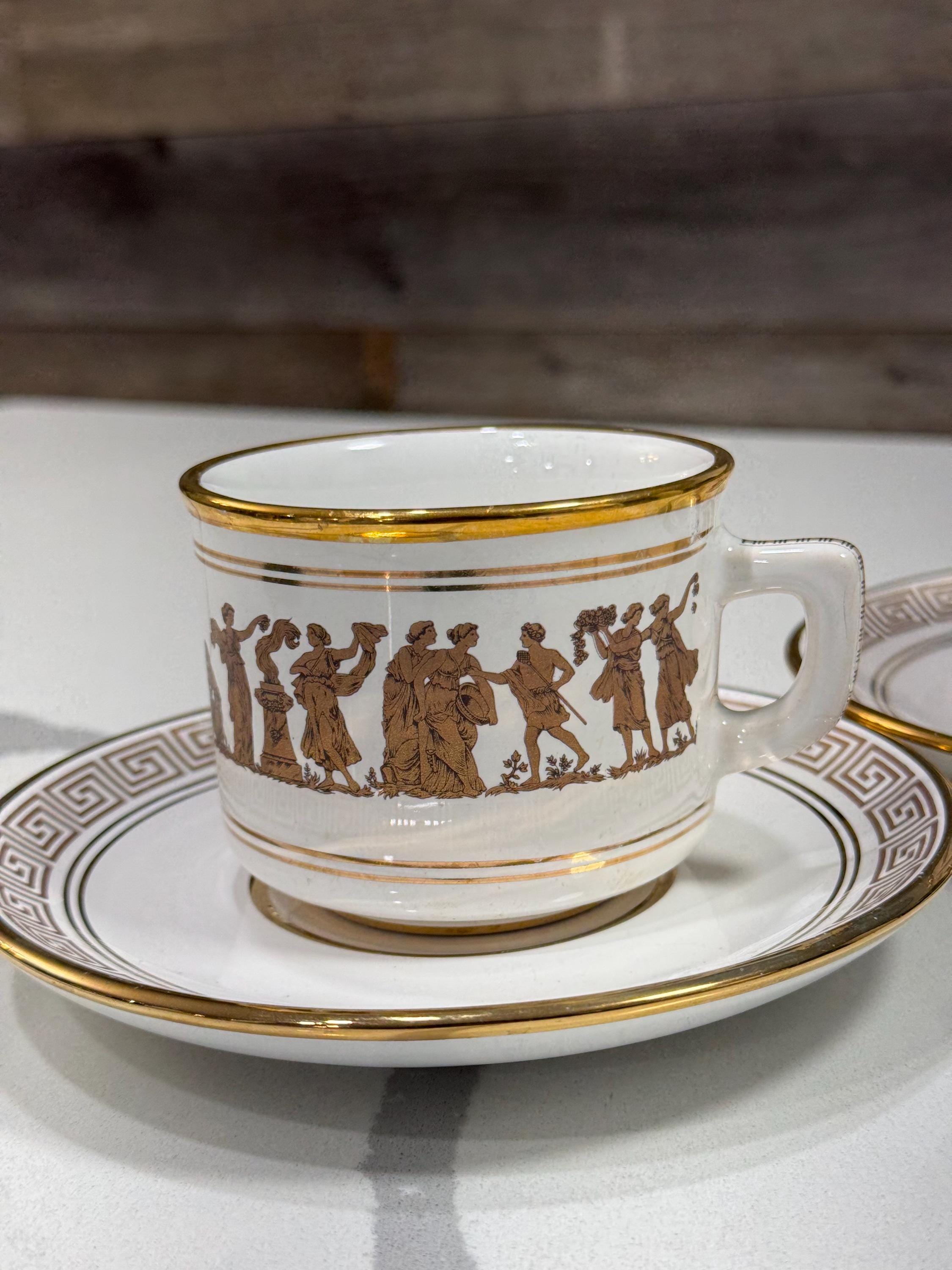 Greek 24k Tea Cup Set - Etsy