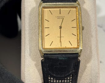 Men's 80s Thin Seiko Lassale Gold Tone Tank Watch - Etsy
