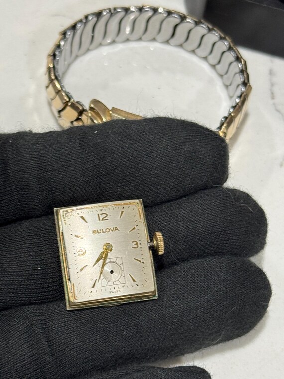 Vintage Bulova Rectangular Watch Project Swiss Me… - image 6