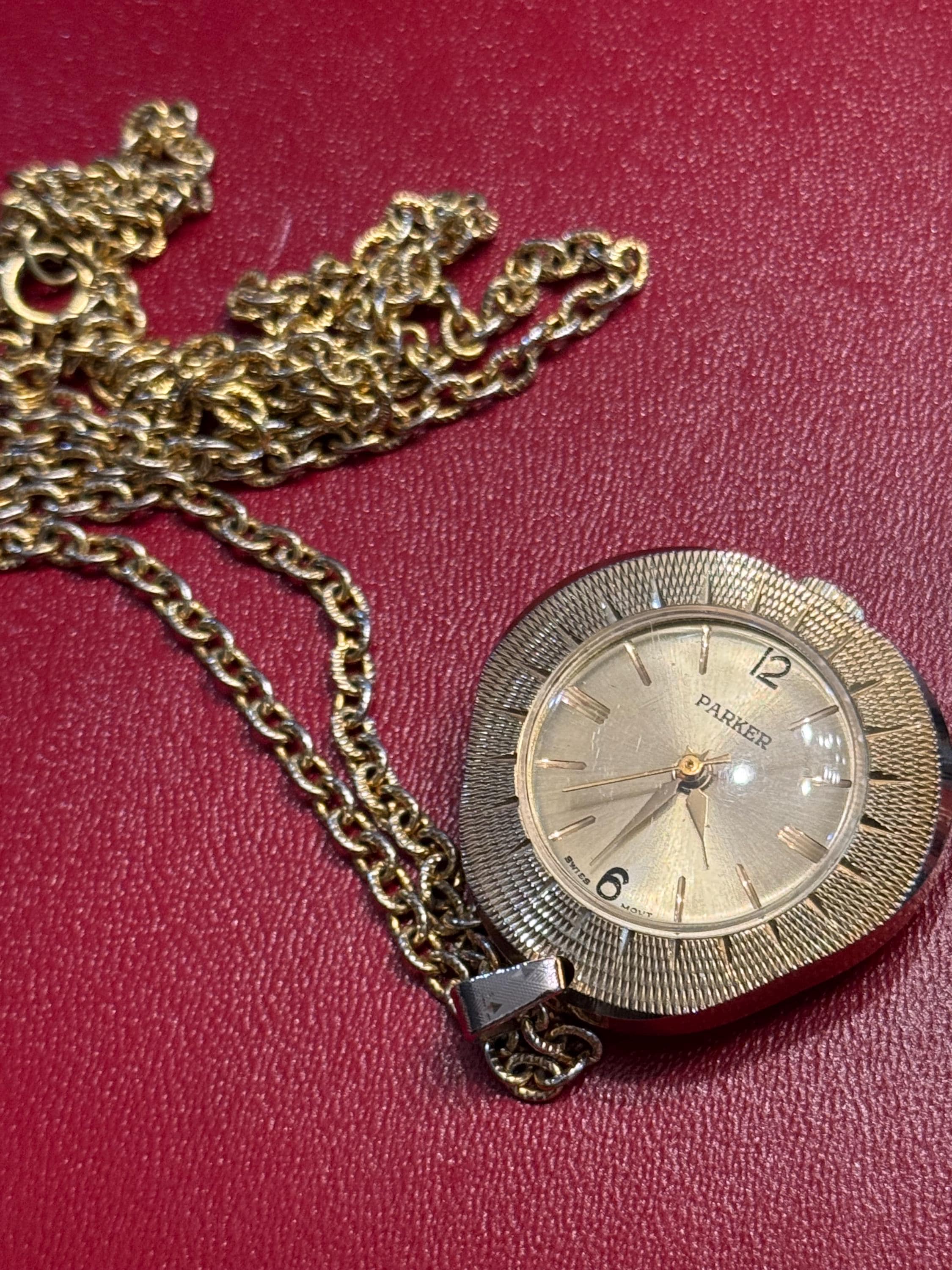 PARKER DeLuxe Swiss Mechanical Pendant Watch Brooch Parker Swiss Watch - Etsy Hong Kong main image 4