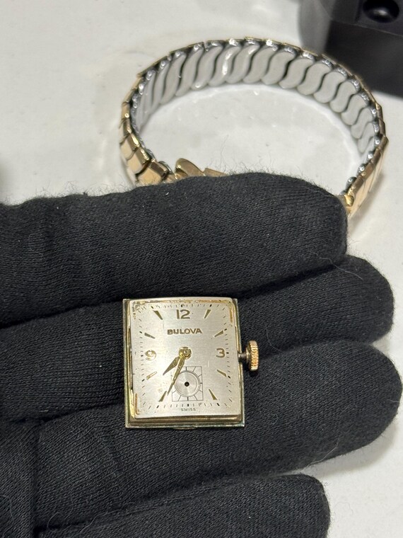 Vintage Bulova Rectangular Watch Project Swiss Me… - image 5