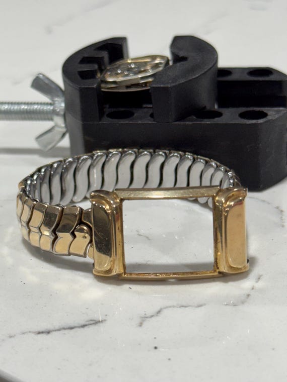 Vintage Bulova Rectangular Watch Project Swiss Me… - image 7