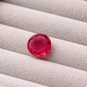 20-25 CT Red Ruby Round Cut Loose Gemstone, Faceted Red Stone for Custom Ring Setting, Pendant Center, Collector Gem Gift