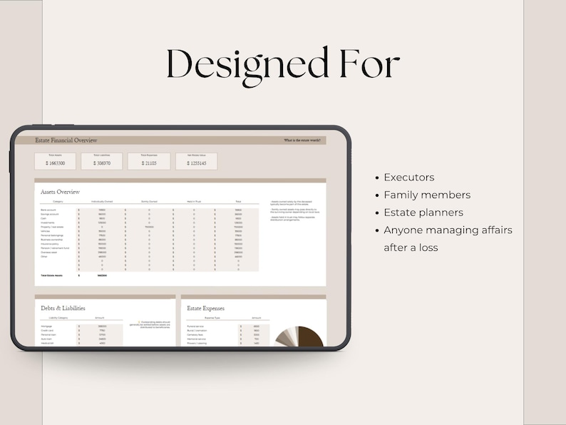After Death Spreadsheet Executor Checklist Estate Organizer Estate ...