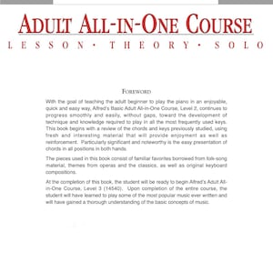 Lección de piano + Teoría + Solo Nivel 2 para adultos ~ Libro electrónico de piano digital (PDF) (Vintage)