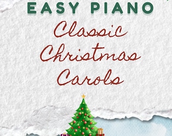 29+ Easy Piano for Christmas Classic Carols with Chords & Lyrics - Sheet Music Scores Keyboard Piano BONUS Chart Planner