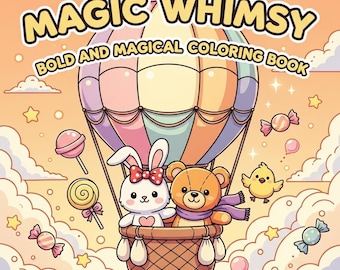 Kawaii Coloring Book: 76 Whimsical Animal Pages (Digital Download)