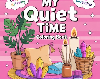 Libro para colorear Cozy Girls, ilustraciones Hygge Home (descarga digital)