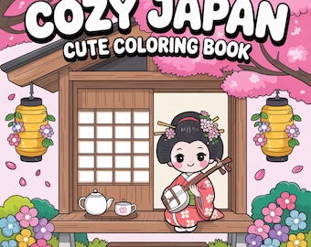 Japón acogedor: Más de 80 páginas de un adorable libro para colorear con personajes encantadores y encantadoras escenas japonesas. Incluye: 1 libro para colorear.