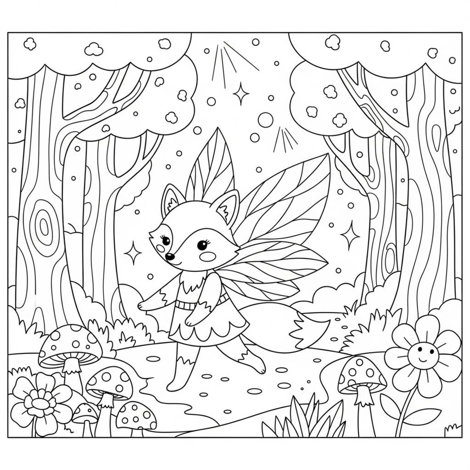 Fairy Fuzz: A Magic Coloring Book, 70+ Illustrations of Magical Animal ...