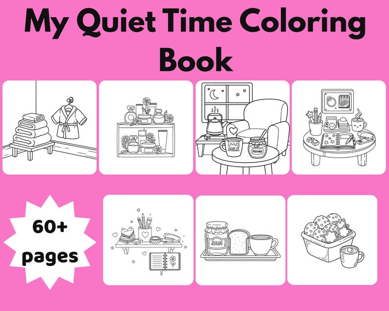 My Quiet Time Cute Coloring Pages for Cozy Girls, 60+ Comfy and Hygge ...