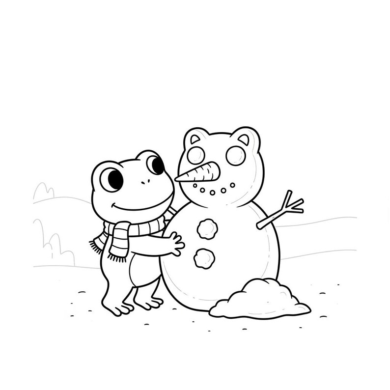 Froggy Christmas PDF Coloring Book: 80+ Digital Printable Pages ...
