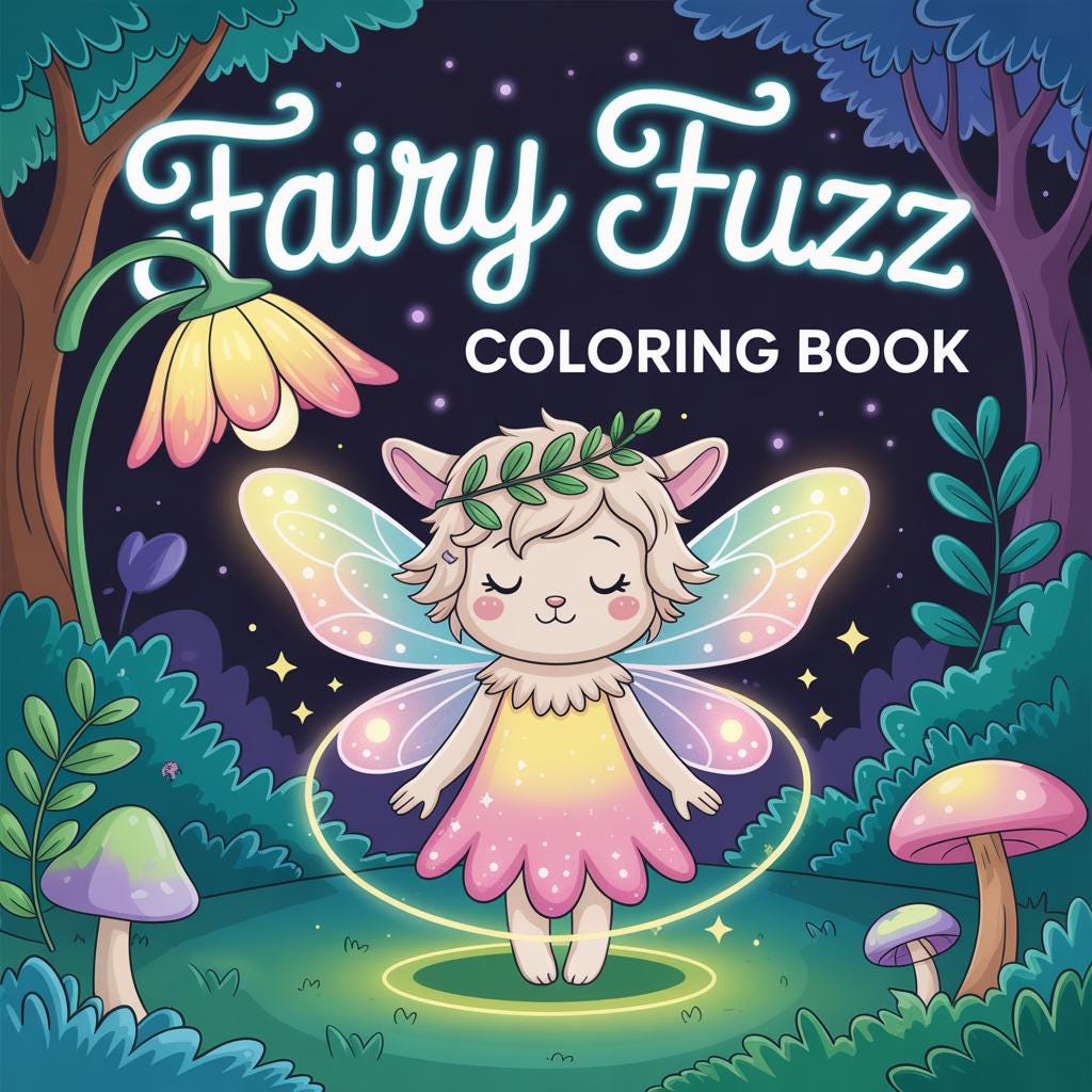 Fairy Fuzz: A Magic Coloring Book, 70+ Illustrations of Magical Animal ...