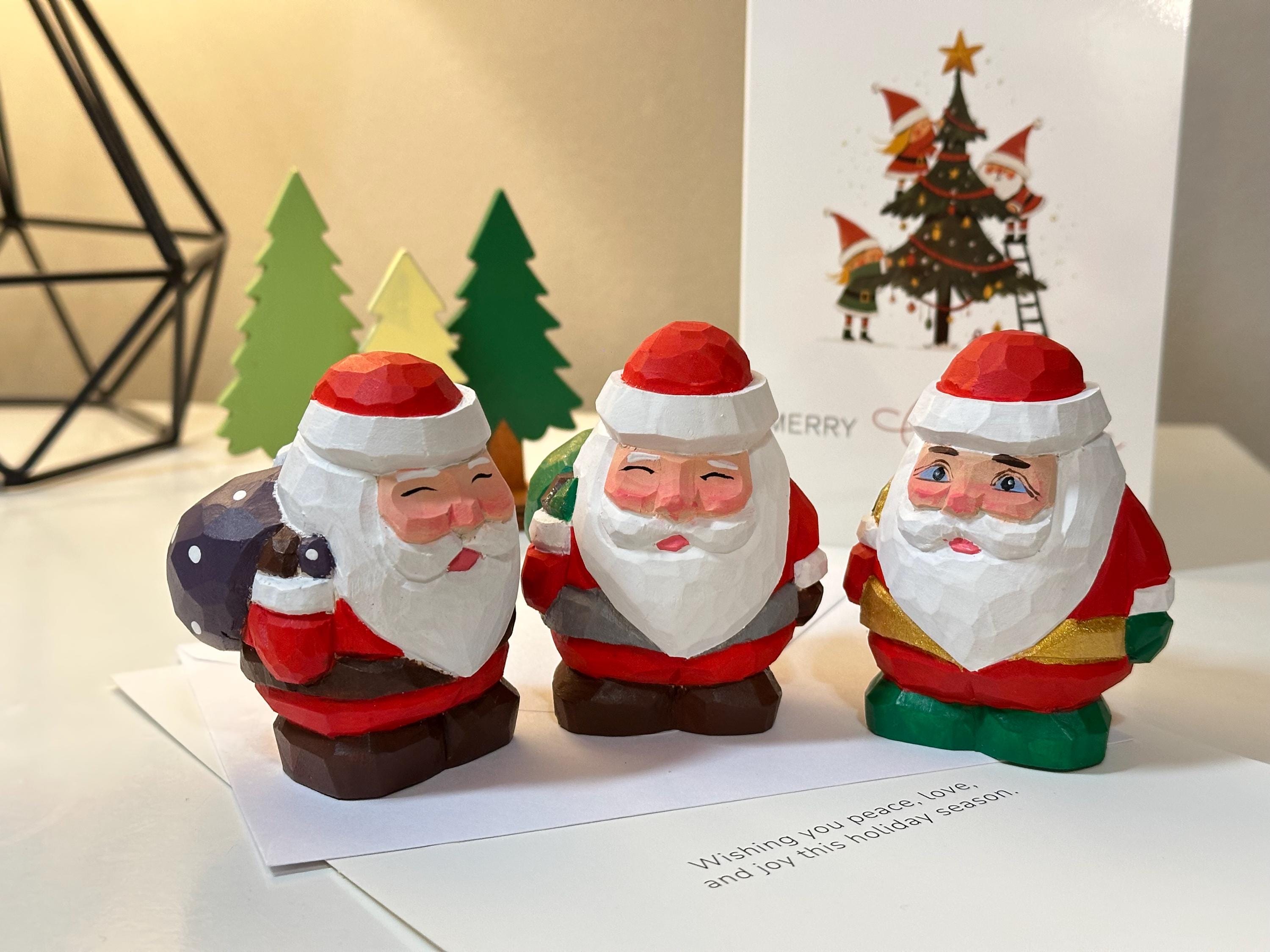 木製のサンタ像 - Etsy 日本