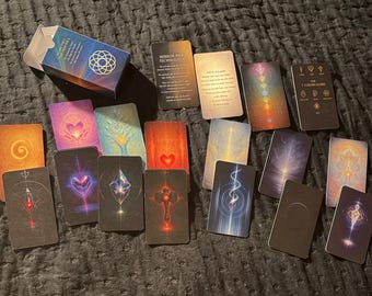 The 7 Councilors Mirror Oracle Deck - Sacred Geometry & Mythic Archetype Card Set (18 Cards)