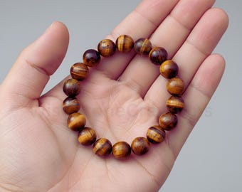 TIGER'S EYE Bracelet, Stretch Fit Handmade With Gift Bag, Crystal Gemstone 8mm Bracelet, Mothers Day Gift