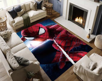 Spiderman Teppich: Waschbar, rutschfest, Kinderzimmer Dekor