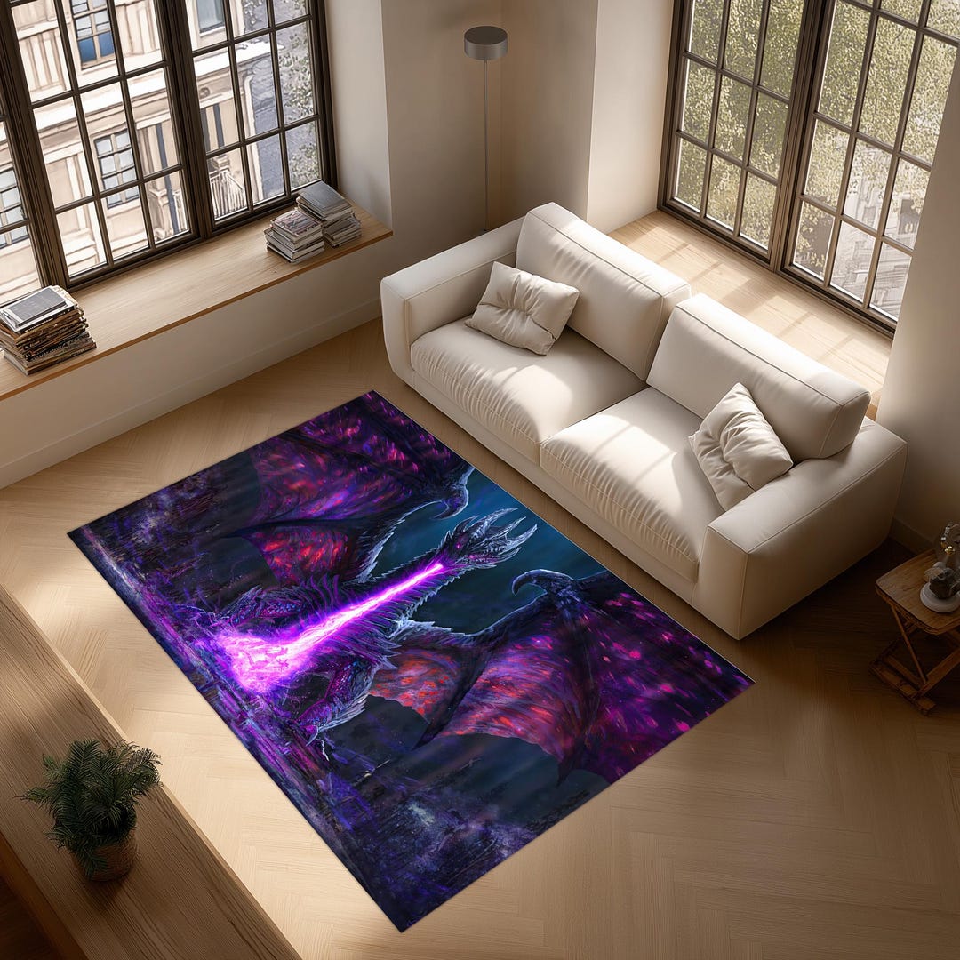 Fantasy Rug Collection Fantasy Dragon Rug, Mythical Creature Area Rug, Unique Home Decor - Etsy