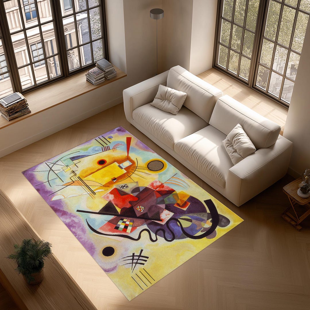 Kandiski Rug Kandinsky Inspired Rug-modern Geometric Carpet for Artistic Home Decor ...