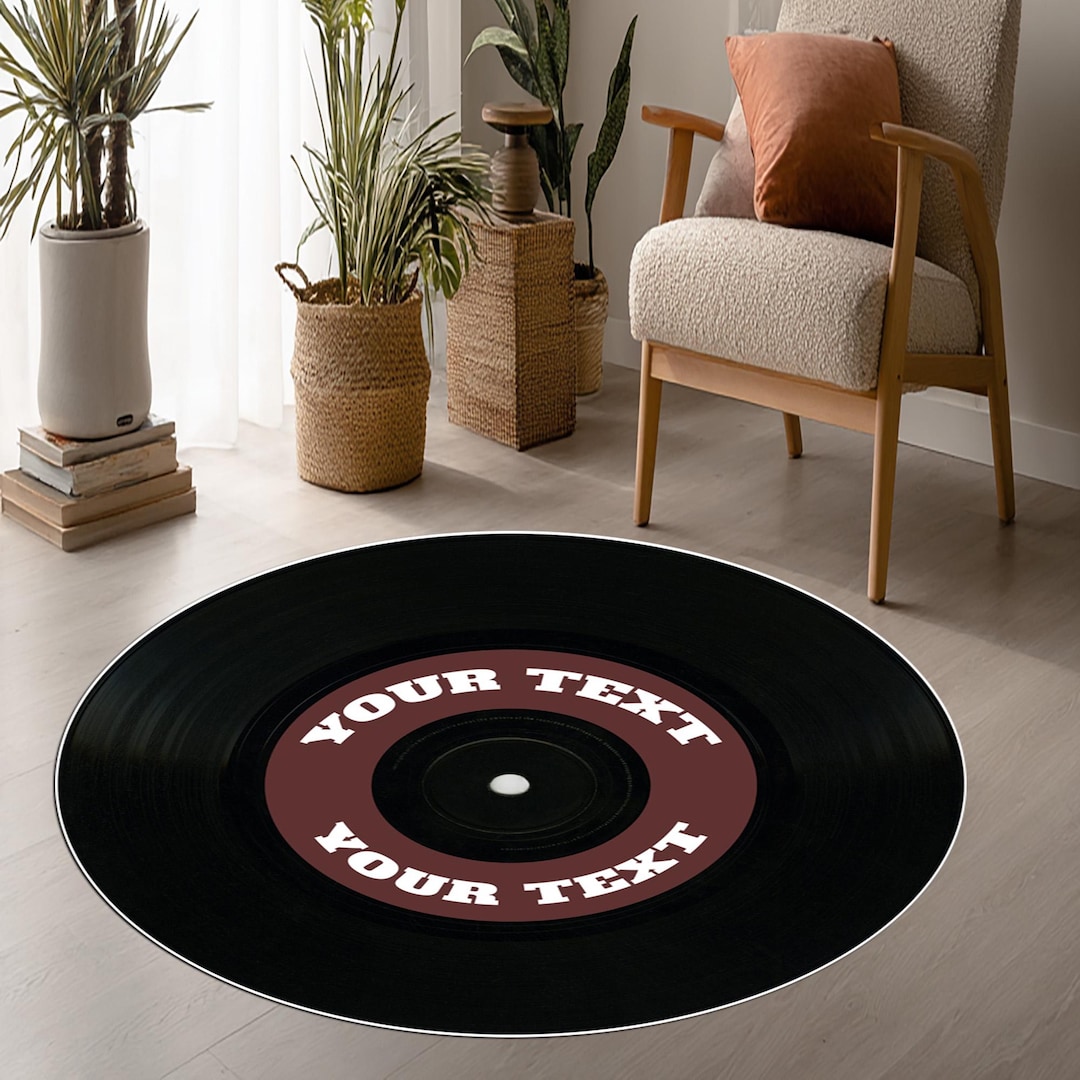 Personalized Vinyl Record Rug, Custom Music Room Decor - Etsy