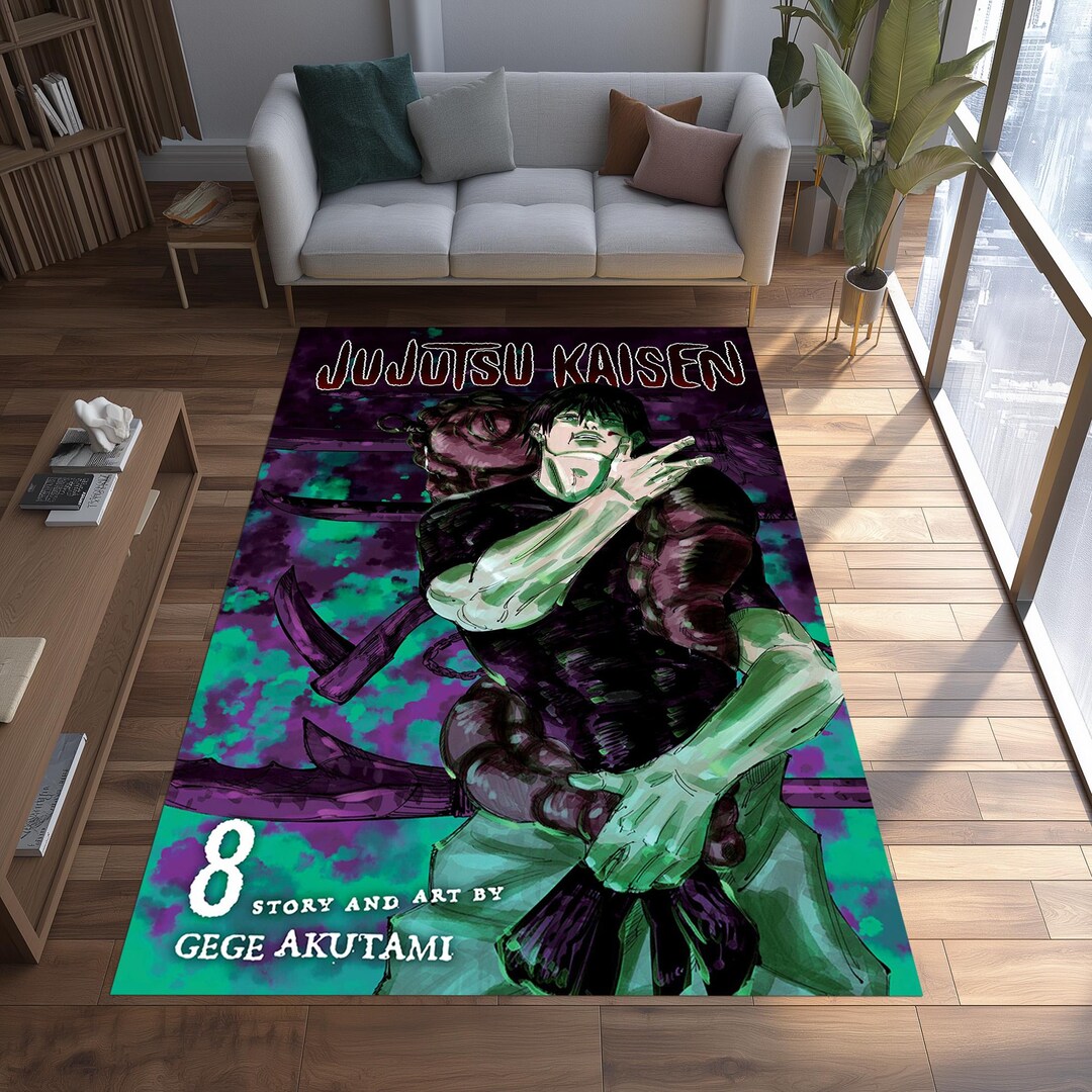 Jujutsu Kaisen Rug: Comic #8 Cover Art, Anime Collector Decor - Etsy