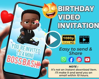 Baby Boss Birthday Video Invitation