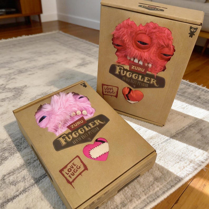 ORIGINAL RARE FUGGLER LOVE FUNNY UGLY MONSTER IN BOX (READ DESCRIPTION