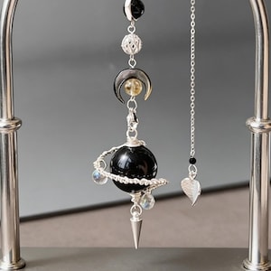 Crystal Pendulum Necklace for Divination & Healing | Reiki Chakra Pendulum | Spiritual Gift for Beginners
