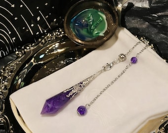 Natürliches Kristall spirituelles Pendel | Pendel Pendel | Energie Reinigung Schutz Charm | Wahrsagen Geschenk || Sternzeichen Wahrsagerei