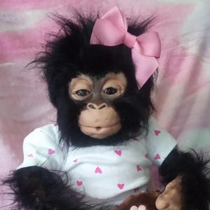 Reborn Chimpanzee Umi Silicone Monkey Ape Artist Doll Baby Ashton