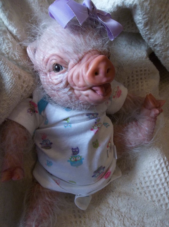 Custom made to order reborn baby Piglet 