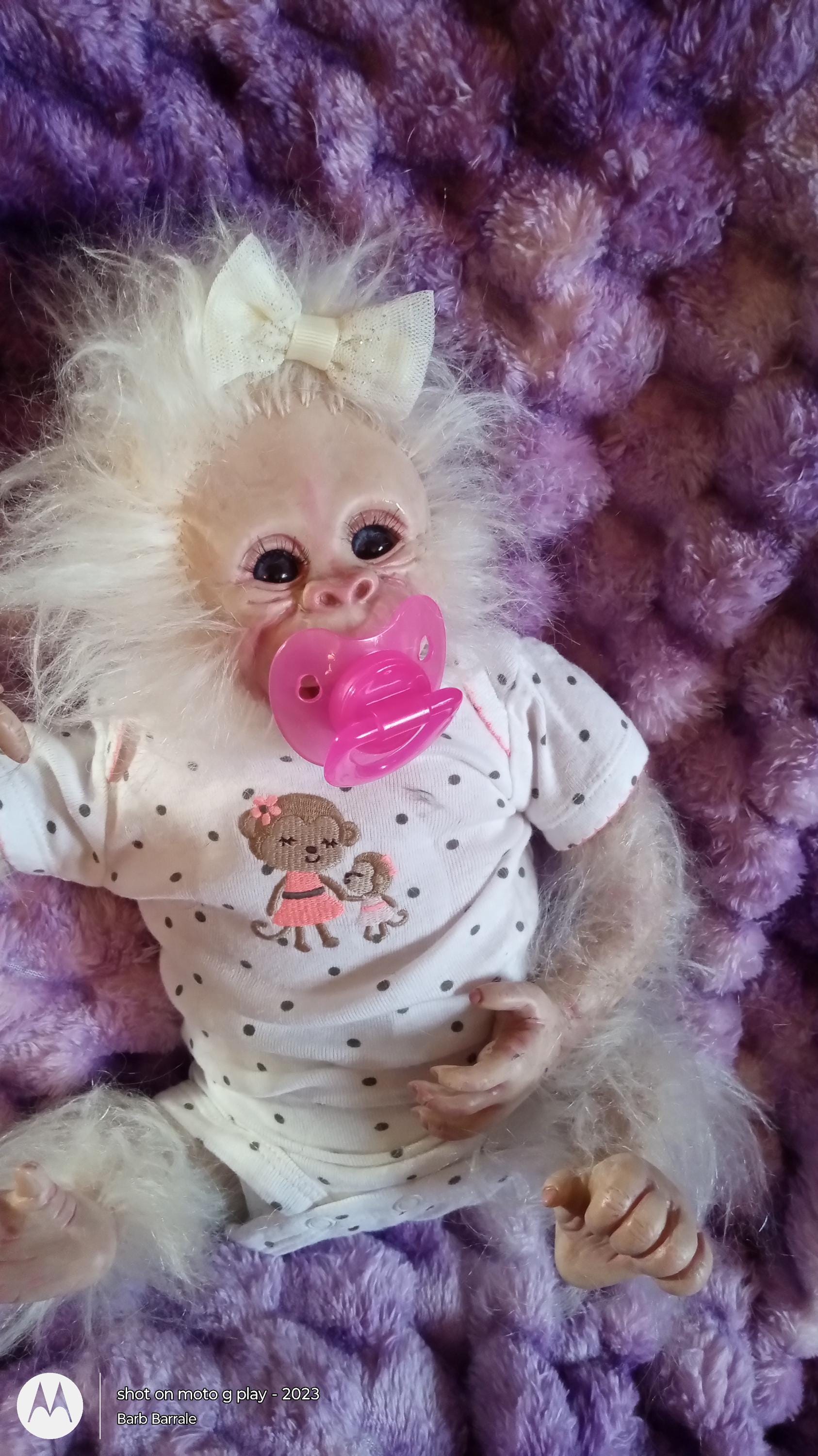 Reborn Monkey Albino Orangutan Artist Doll Baby Ape Hybrid