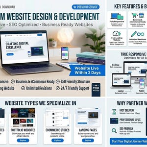 Diseño y desarrollo web personalizado / Adaptable y listo para usar