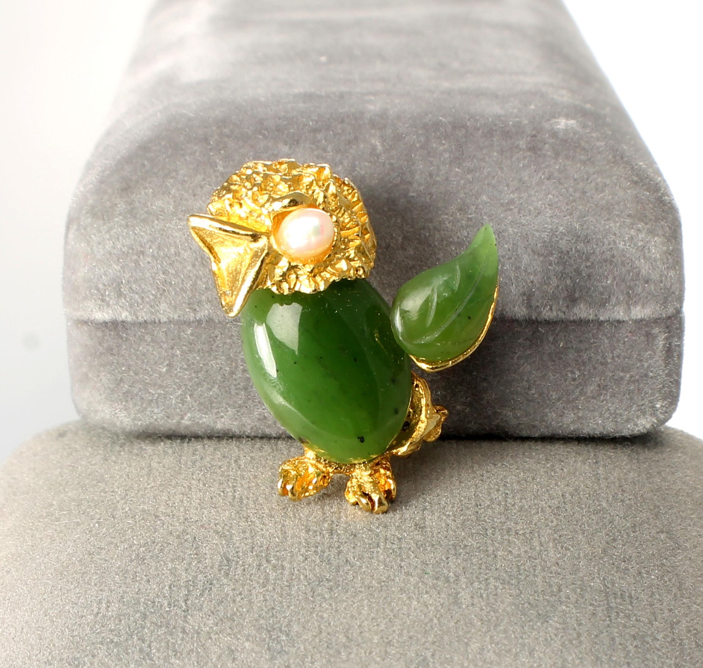 Swoboda jade brooch - Etsy 日本