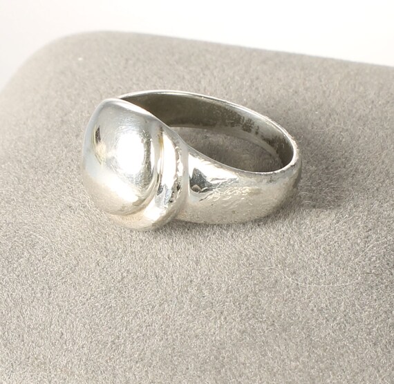 Modernist Sterling silver Domed Ring size 7 US - image 3