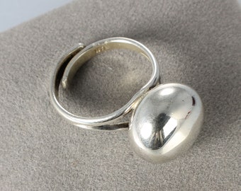 NYE Sterling silver Ball Ring adjustable 1970s jewelry