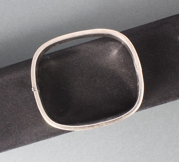 925 Polished Sterling silver Rectangle Hinged Ban… - image 3