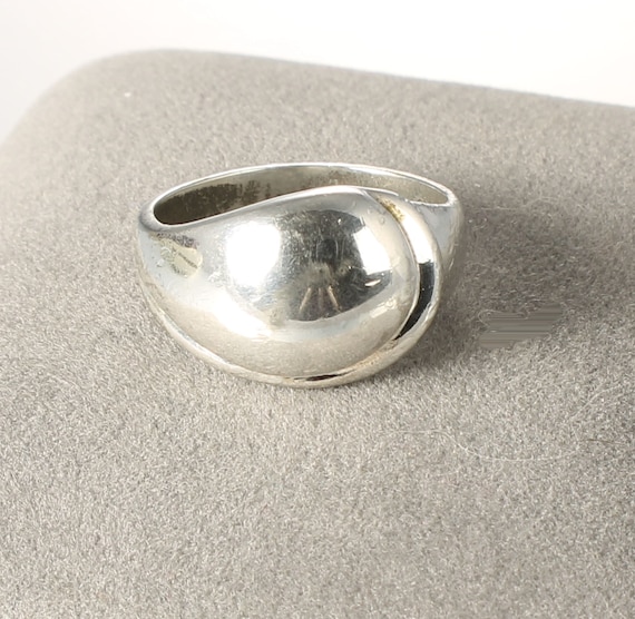 Modernist Sterling silver Domed Ring size 7 US - image 1