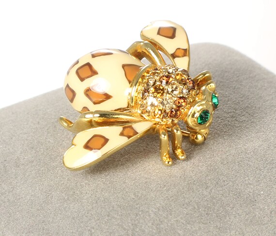 Joan Rivers Enamel Bee Brooch animal print - image 2