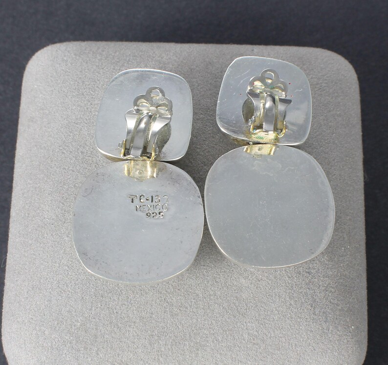 1980s Vintage Taxco Sterling Silver Ribbon Earrings