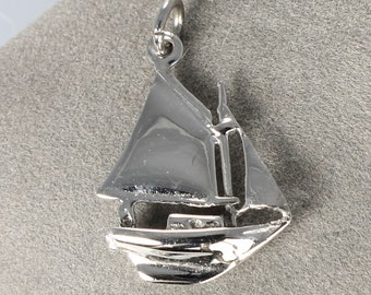 Sterling silver sailing Boat Charm pendant